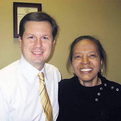 Chiropractor Catonsville MD Andrew Johnson with Patient